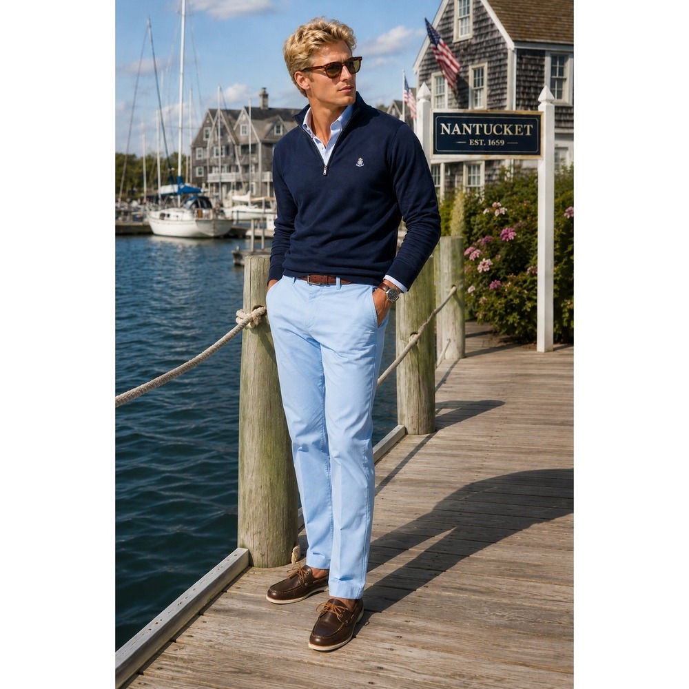 Brooks Brothers Sky Blue Chino Pants 31x30 Classic Fit Preppy